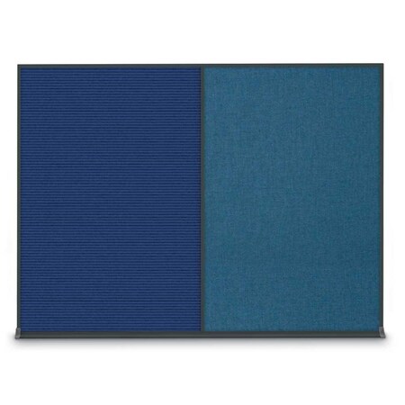 United Visual Products Double Door Radius Plus Corkboard, 48"X UV8003PLUS-BRONZE-SURF